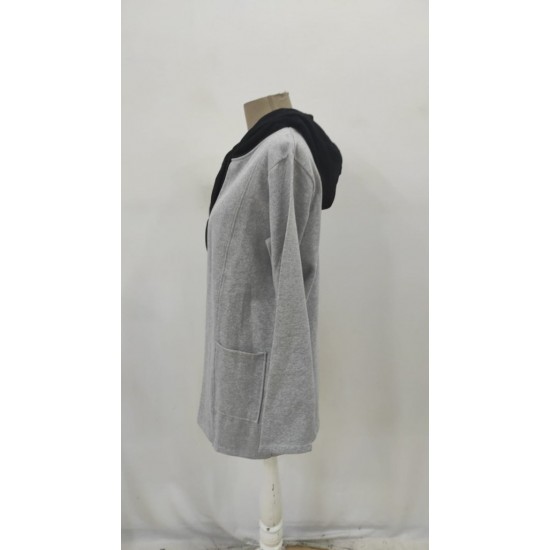 Kadın Uzun Kollu Kapşonlu çift Renkli şardonlu Iki Iplik Ceket, 29742 Kadın Uzun Kollu Kapşonlu çift Renkli şardonlu Iki Iplik Ceket, 29742