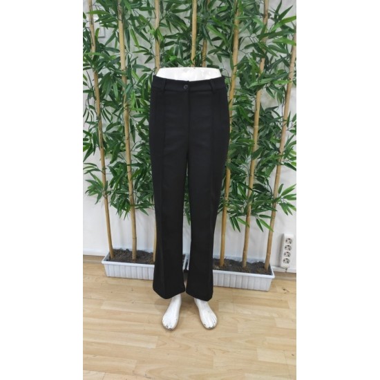 Kadın Yüksek Bel Nervurlu Ithal Krep Pantolon , 29769