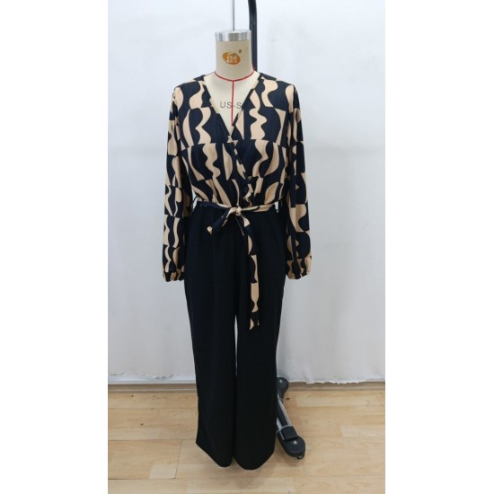 Kadın Uzun Kollu Kruvaze Yakalı Belden Kuşaklı üst Dalgıç Alt Ithal Krep Tulum , 29768 Kadın Uzun Kollu Kruvaze Yakalı Belden Kuşaklı üst Dalgıç Alt Ithal Krep Tulum , 29768