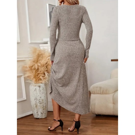 Kadın Uzun Kollu önden Düğmeli Bluz Ve Yüksek Bel A Kesim Uzun Etek şardonlu Kaşkorse Ikili Takım , 29767 Kadın Uzun Kollu önden Düğmeli Bluz Ve Yüksek Bel A Kesim Uzun Etek şardonlu Kaşkorse Ikili Takım , 29767