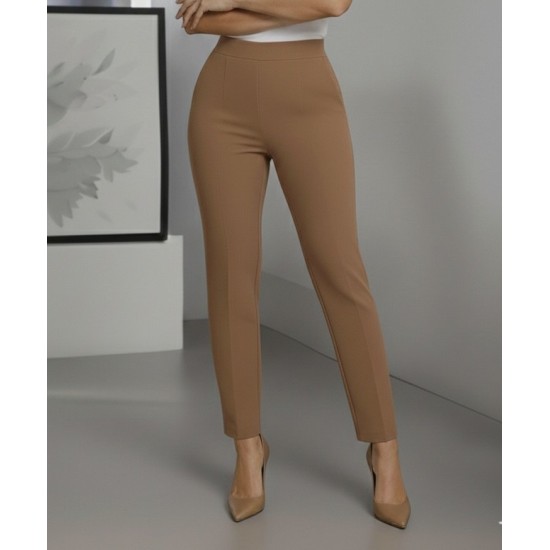 Kadın Yüksek Bel Ithal Krep Pantolon , 29806
