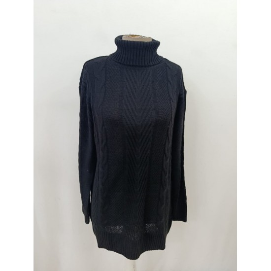 Kadın Balıkçı Yaka Mini Triko Elbise , 29823