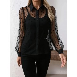 Kadın Uzun Kollu Yakalı şeffaf Tül Detaylı Ve Viskon Atlet Ikili Takım , 29816