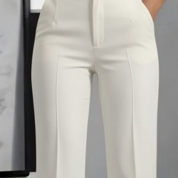 Kadın Yüksek Bel Cepli Ithal Krep Pantolon , 29851 Kadın Yüksek Bel Cepli Ithal Krep Pantolon , 29851