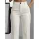 Kadın Yüksek Bel Cepli Ithal Krep Pantolon , 29851