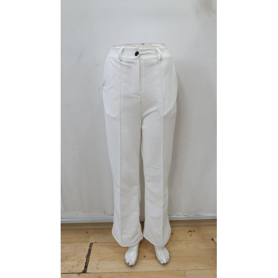 Kadın Yüksek Bel Cepli Ithal Krep Pantolon , 29851