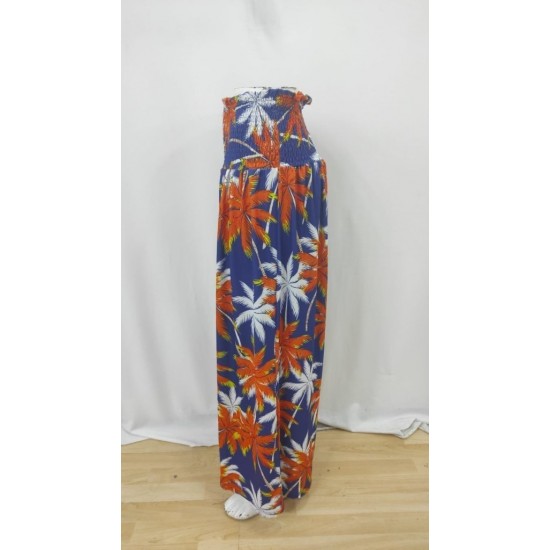 Kadın Yüksek Bel Lastikli Desenli Süprem Pantolon , 29845