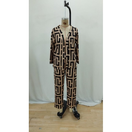 Kadın Uzun Kollu önü Açık Desenli Iki Iplik Ceket Ve Pantolon Ikili Takım , 29843 Kadın Uzun Kollu önü Açık Desenli Iki Iplik Ceket Ve Pantolon Ikili Takım , 29843