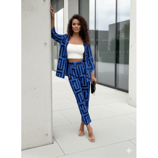 Kadın Uzun Kollu önü Açık Desenli Iki Iplik Ceket Ve Pantolon Ikili Takım , 29842 Kadın Uzun Kollu önü Açık Desenli Iki Iplik Ceket Ve Pantolon Ikili Takım , 29842