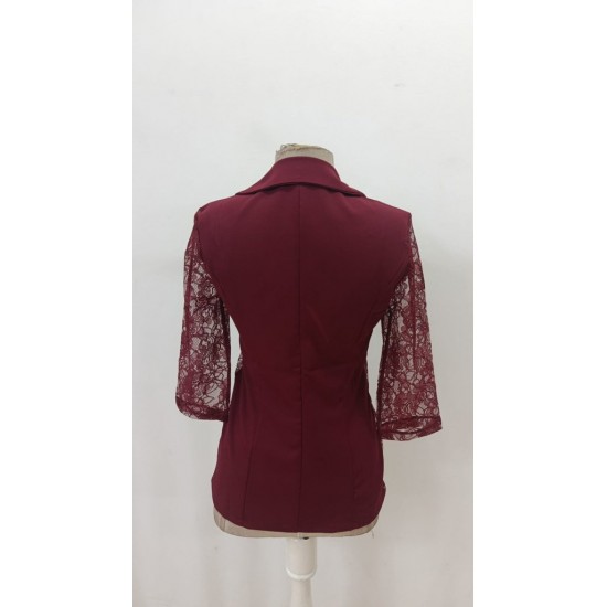 Kadın Uzun Kollu Truvakar Kol önden Düğmeli Cepli Dantelli Atlas Ceket , 29841 Kadın Uzun Kollu Truvakar Kol önden Düğmeli Cepli Dantelli Atlas Ceket , 29841