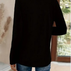 Kadın Uzun Kollu V Yakalı Viskon Bluz , 29835