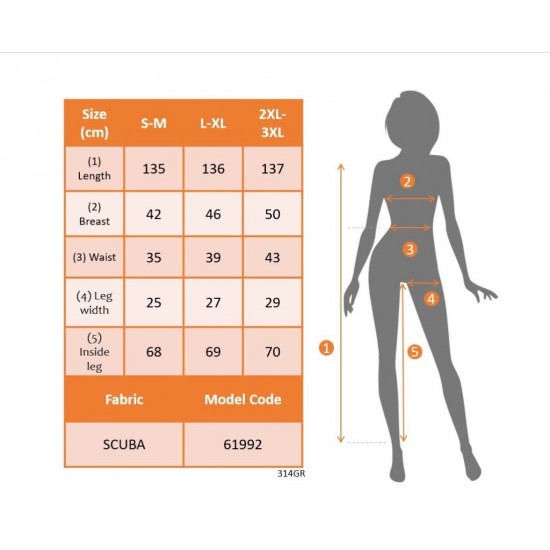 Kadın Uzun Kollu Kare Yakalı Fermuarlı Parmaktan Geçmeli Dalgıç Tulum , 29861