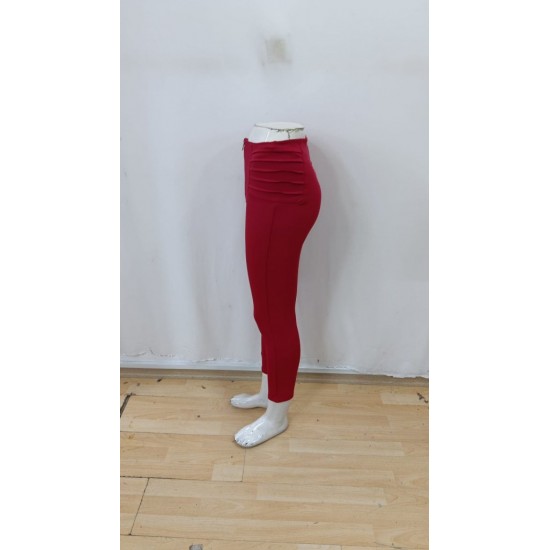 Kadın Yüksek Belli önden Fermuar Ve Nervur Detaylı Dalgıç Tayt, 29879