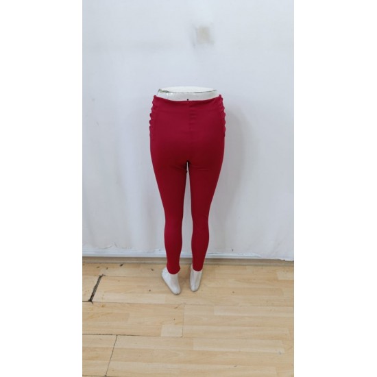 Kadın Yüksek Belli önden Fermuar Ve Nervur Detaylı Dalgıç Tayt, 29879