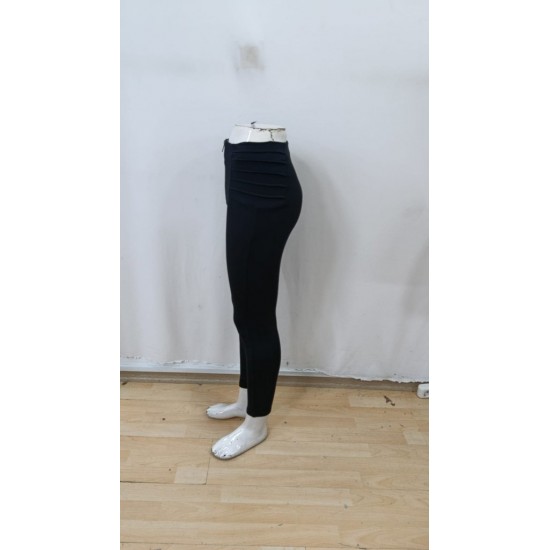 Kadın Yüksek Belli önden Fermuar Ve Nervur Detaylı Dalgıç Tayt, 29878