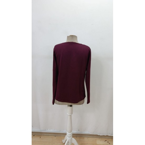 Kadın Uzun Kollu V Yakalı Viskon Iki Iplik Bluz , 29877