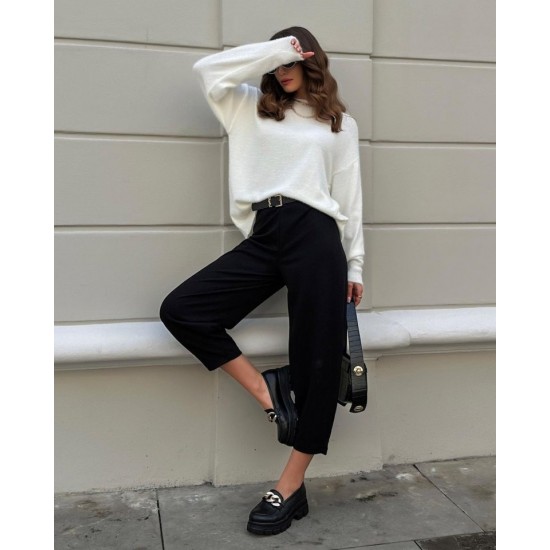 Kadın Yüksek Bel Krep Pantolon , 26806