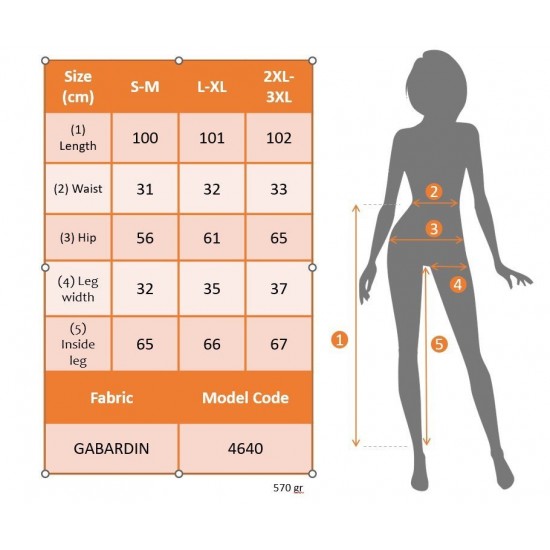 Kadın Yüksek Bel Beli Lastikli Kargo Cep Detaylı Gabardin Pantolon , 29890