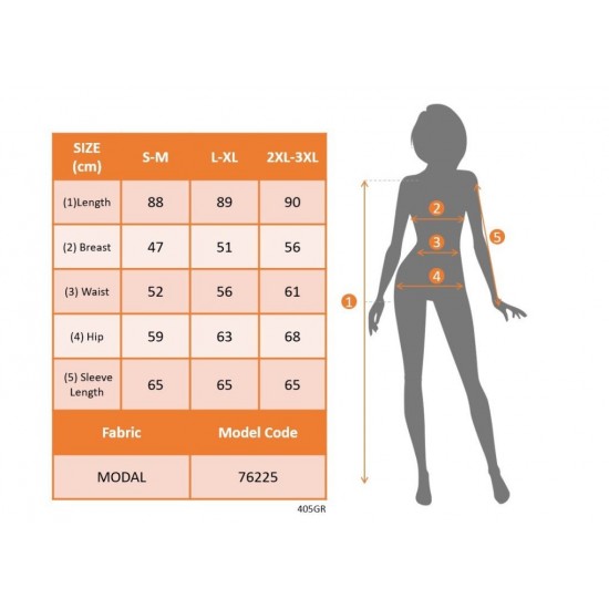 Kadın Uzun Kollu V Yakalı Desenli Modal Mini Elbise , 29889