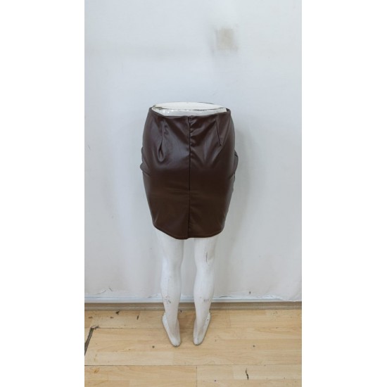 Kadın Yüksek Bel Yandan çapraz Bağcıklı Yırtmaçlı Mini Deri Etek, 29882 Kadın Yüksek Bel Yandan çapraz Bağcıklı Yırtmaçlı Mini Deri Etek, 29882