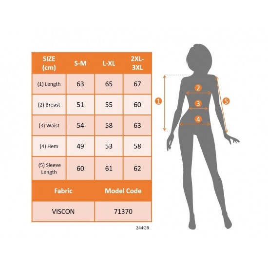Kadın Uzun Kollu Yuvarlak Yakalı Viskon Bluz , 29910