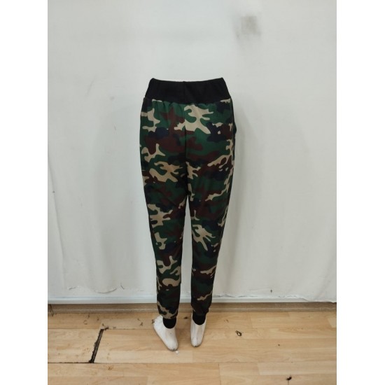 Kadın Yüksek Bel Bağcıklı Desenli Iki Iplik Pantolon , 29932