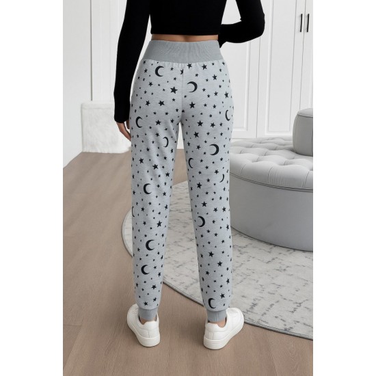 Kadın Yüksek Bel Bağcıklı Desenli Iki Iplik Pantolon , 29931