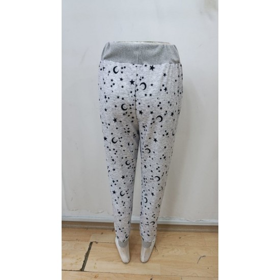 Kadın Yüksek Bel Bağcıklı Desenli Iki Iplik Pantolon , 29931