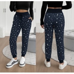 Kadın Yüksek Bel Bağcıklı Desenli Iki Iplik Pantolon , 29930