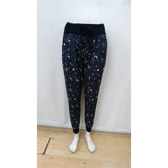 Kadın Yüksek Bel Bağcıklı Desenli Iki Iplik Pantolon , 29930