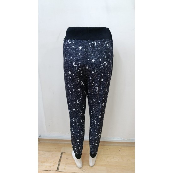 Kadın Yüksek Bel Bağcıklı Desenli Iki Iplik Pantolon , 29930