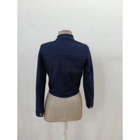 Kadın Uzun Kollu Yakadan Ve önden Düğmeli Süet Kısa Ceket, 29941 Kadın Uzun Kollu Yakadan Ve önden Düğmeli Süet Kısa Ceket, 29941