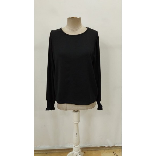 Kadın Uzun Kollu Yuvarlak Yaka Aerobin Bluz , 29937