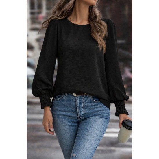 Kadın Uzun Kollu Yuvarlak Yaka Aerobin Bluz , 29937