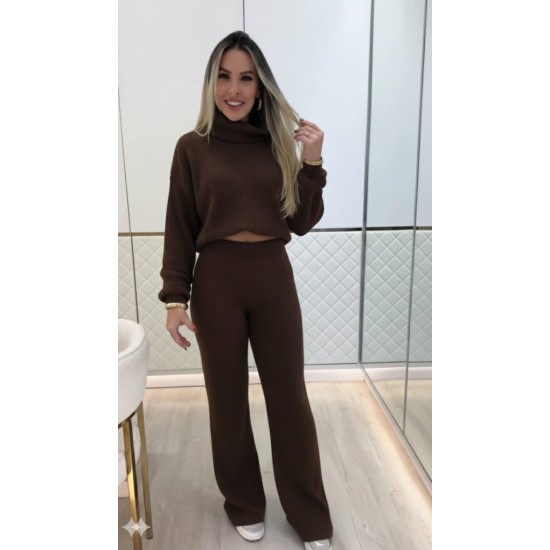 Kadın Uzun Kollu Balıkçı Yaka Kısa Triko Bluz Ve Pantolon Ikili Takım, 29958 Kadın Uzun Kollu Balıkçı Yaka Kısa Triko Bluz Ve Pantolon Ikili Takım, 29958