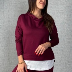 Kadın Uzun Kollu Kapşonlu Bağcıklı Viskon Iki Iplik Bluz Ve Pantolon Ikili Takım, 29954 Kadın Uzun Kollu Kapşonlu Bağcıklı Viskon Iki Iplik Bluz Ve Pantolon Ikili Takım, 29954