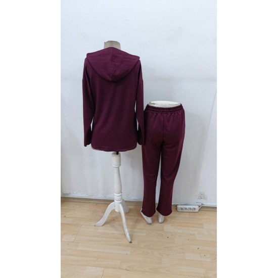 Kadın Uzun Kollu Kapşonlu Bağcıklı Viskon Iki Iplik Bluz Ve Pantolon Ikili Takım, 29954 Kadın Uzun Kollu Kapşonlu Bağcıklı Viskon Iki Iplik Bluz Ve Pantolon Ikili Takım, 29954