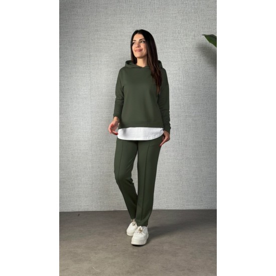 Kadın Uzun Kollu Kapşonlu Bağcıklı Viskon Iki Iplik Bluz Ve Pantolon Ikili Takım, 29953 Kadın Uzun Kollu Kapşonlu Bağcıklı Viskon Iki Iplik Bluz Ve Pantolon Ikili Takım, 29953