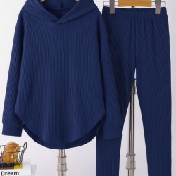 Kadın Uzun Kollu Kapşonlu Meloni Bluz Ve Pantolon Ikili Takım, 29950