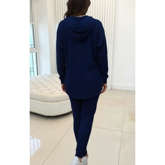 Kadın Uzun Kollu Kapşonlu Meloni Bluz Ve Pantolon Ikili Takım, 29950