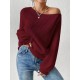 Kadın Uzun Kollu Tek Omuzu Açık Detaylı Triko Bluz, 29962