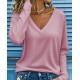 Kadın Uzun Kollu V Yakalı Dalgıç Bluz , 29978