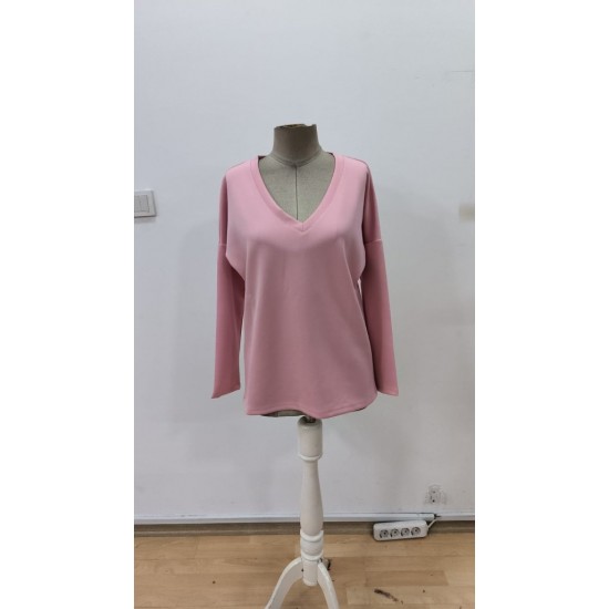 Kadın Uzun Kollu V Yakalı Dalgıç Bluz , 29978