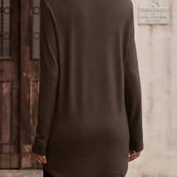 Kadın Uzun Kollu Balıkçı Yaka Asimetrik Kesim Detaylı Yün Viskon Bluz , 30072 Kadın Uzun Kollu Balıkçı Yaka Asimetrik Kesim Detaylı Yün Viskon Bluz , 30072