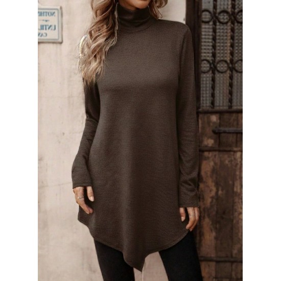 Kadın Uzun Kollu Balıkçı Yaka Asimetrik Kesim Detaylı Yün Viskon Bluz , 30072 Kadın Uzun Kollu Balıkçı Yaka Asimetrik Kesim Detaylı Yün Viskon Bluz , 30072