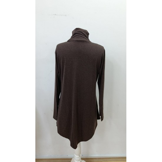 Kadın Uzun Kollu Balıkçı Yaka Asimetrik Kesim Detaylı Yün Viskon Bluz , 30072 Kadın Uzun Kollu Balıkçı Yaka Asimetrik Kesim Detaylı Yün Viskon Bluz , 30072