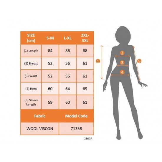 Kadın Uzun Kollu Balıkçı Yaka Asimetrik Kesim Detaylı Antrasit Yün Viskon Bluz , 30071 Kadın Uzun Kollu Balıkçı Yaka Asimetrik Kesim Detaylı Antrasit Yün Viskon Bluz , 30071