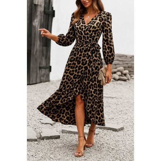 Kadın Uzun Kollu Kruvaze Yaka Yandan Bağlamalı önden Fırfır Detaylı Süprem Uzun Elbise , 30067 Kadın Uzun Kollu Kruvaze Yaka Yandan Bağlamalı önden Fırfır Detaylı Süprem Uzun Elbise , 30067