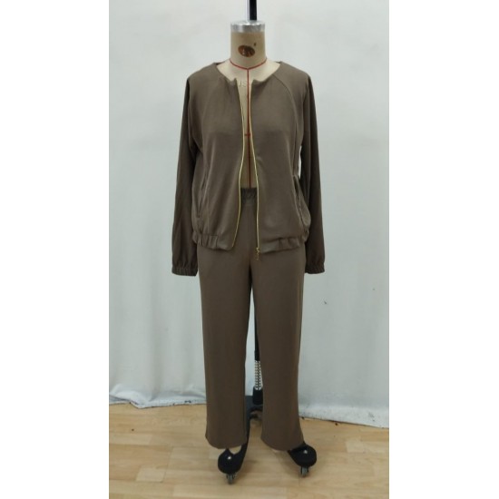 Kadın Uzun Kollu önden Fermuarlı Modal Ceket Ve Pantolon Ikili Takım , 30092 Kadın Uzun Kollu önden Fermuarlı Modal Ceket Ve Pantolon Ikili Takım , 30092