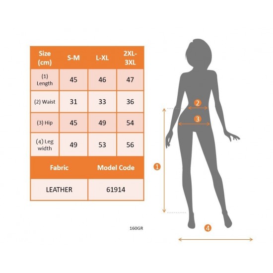 Kadın Yüksek Belli Yandan çivili Mini Deri Etek , 30103